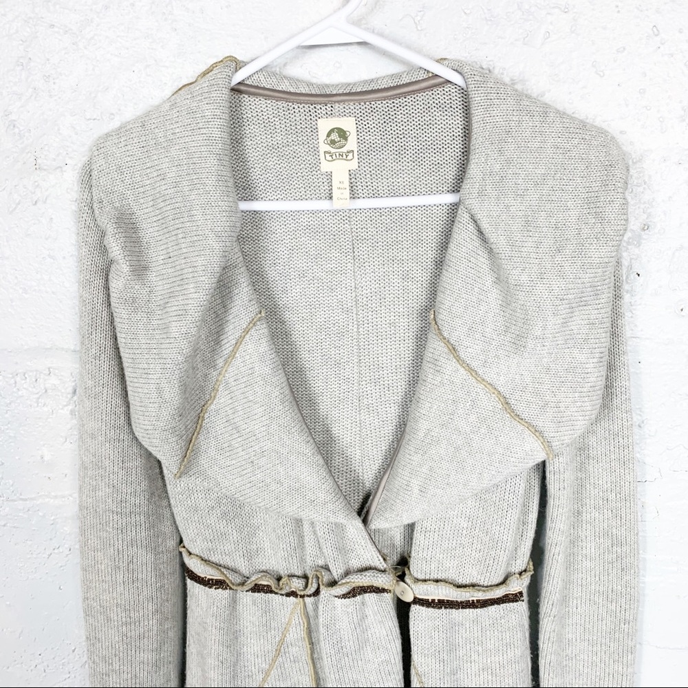 Anthropologie Tiny Shawl Collar Long Cardigan - Picture 5 of 8